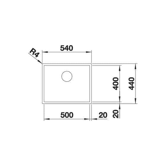Blanco Zerox 500-U Durinox InFino