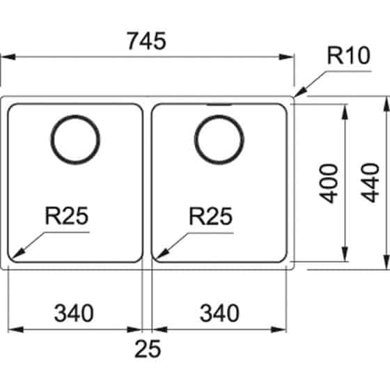 Franke Mythos Inox MYX120-34-34
