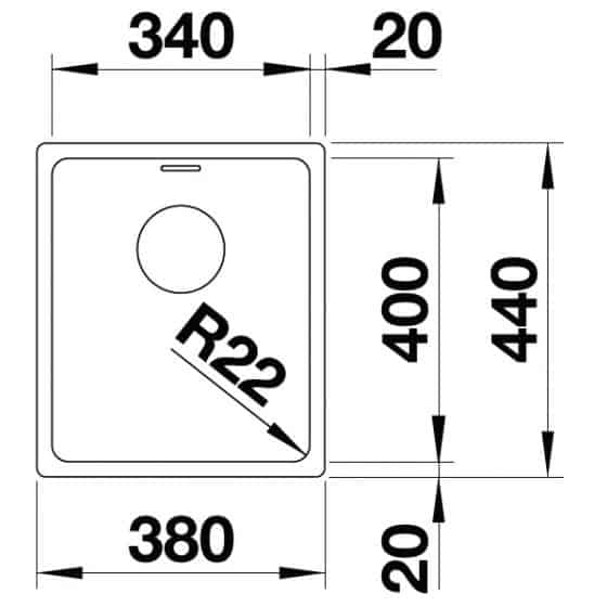 Blanco Andano 340-U Inox InFino