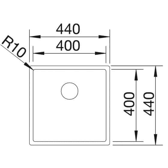 Blanco Claron 400-IF Inox InFino