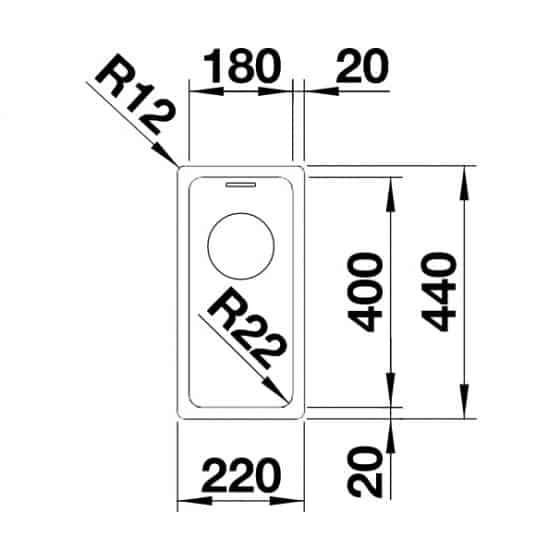 Blanco Andano 180-IF Inox InFino