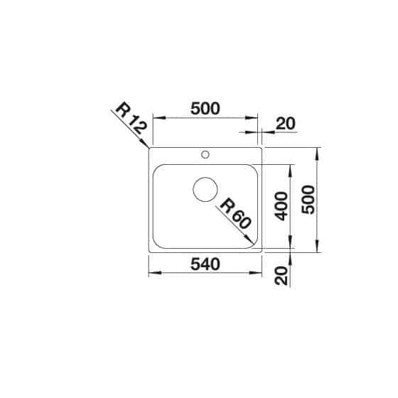 Blanco Supra 500-IF/A R12 Inox