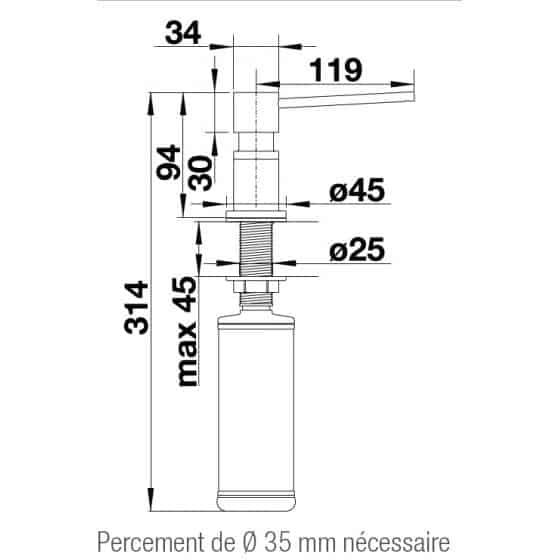 Blanco Lato Noir Mat