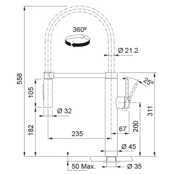 Franke Pescara XL semi pro Inox