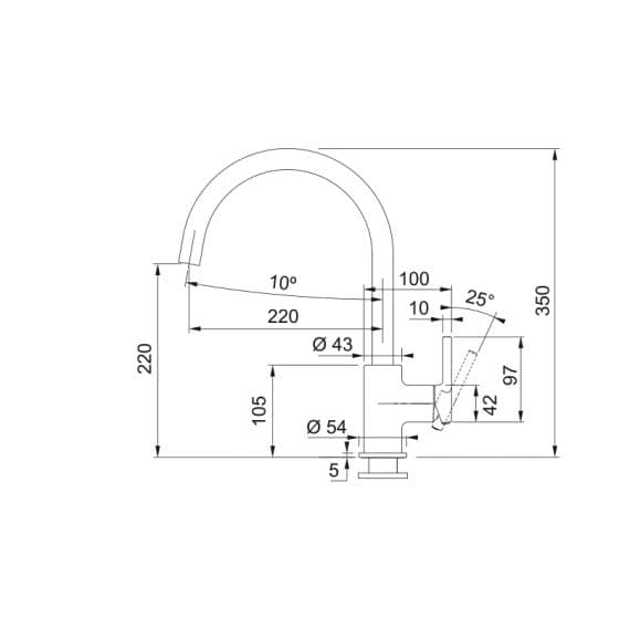 Franke Lina J Noir Mat à bec Franke Lina J Noir Mat à bec