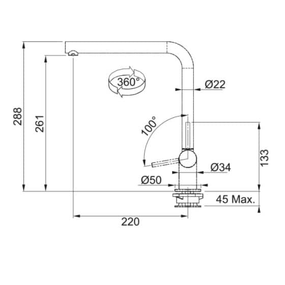 Franke Neptune Solution Fenetre à bec