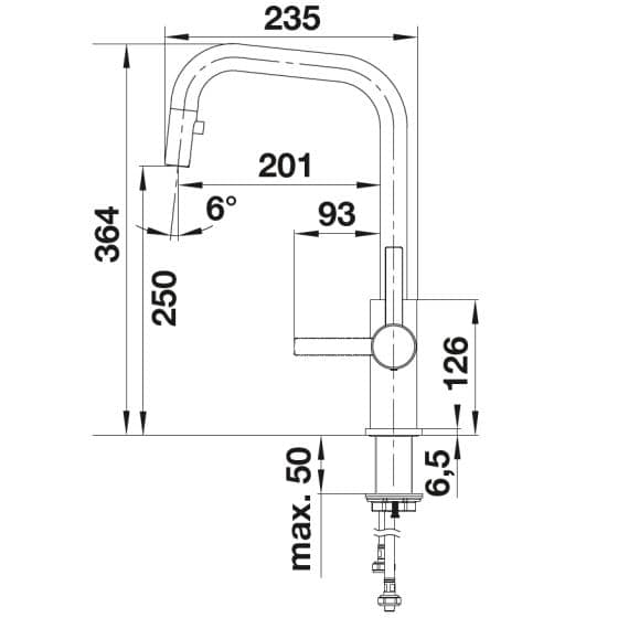 Blanco Jandora-S a douchette Inox Brossé