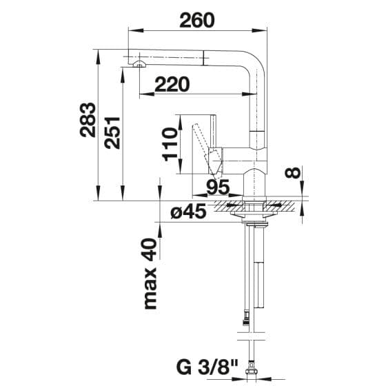 Blanco Linus-S levier à gauche