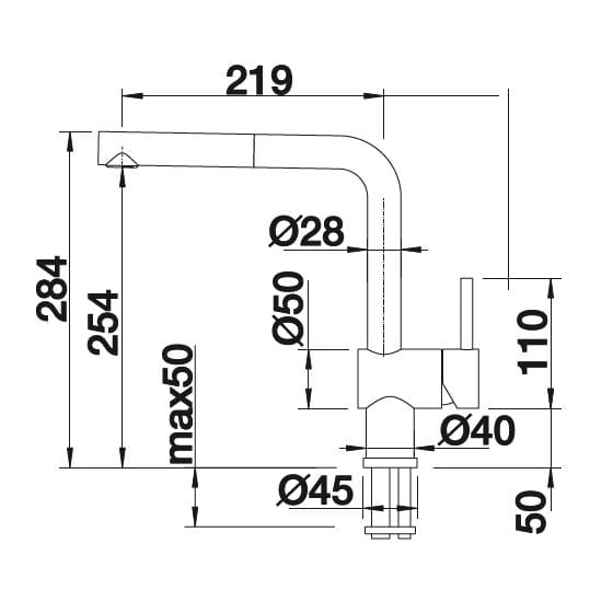 Blanco Linus-S Noir Mat Blanco Linus-S Noir Mat