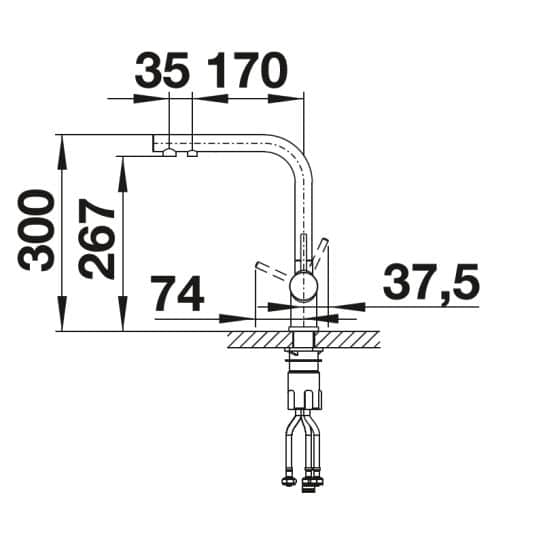 Blanco Fontas II Silgranit Look Bicolore