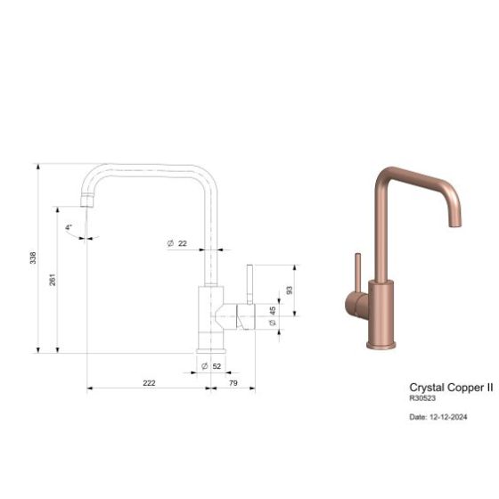 Reginox Crystal Copper R30523
