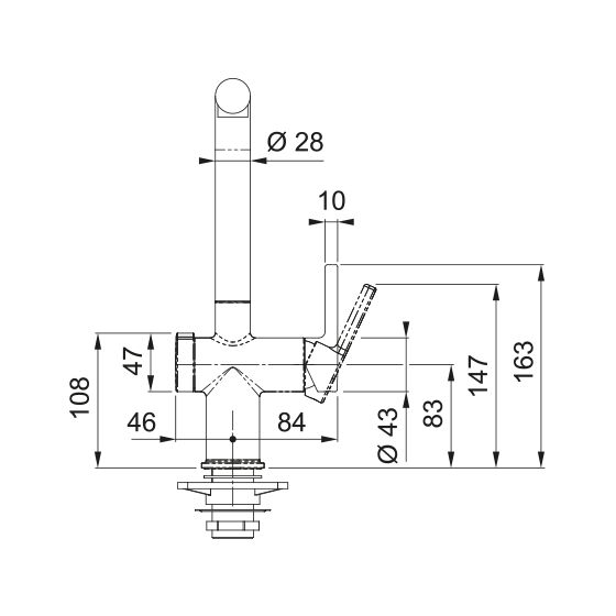 Franke Active Twist à bec Nickel Brossé
