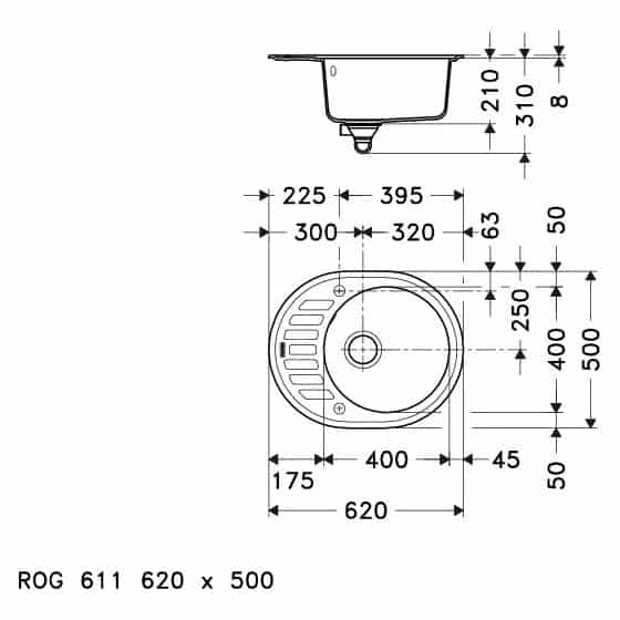Franke Rotondo Fragranit+ ROG611-62